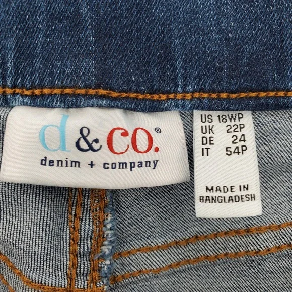 Denim & Co Canyon Retreat Pull On Slim Easy Stretch Denim Jean Womens 18WP - Picture 5 of 9